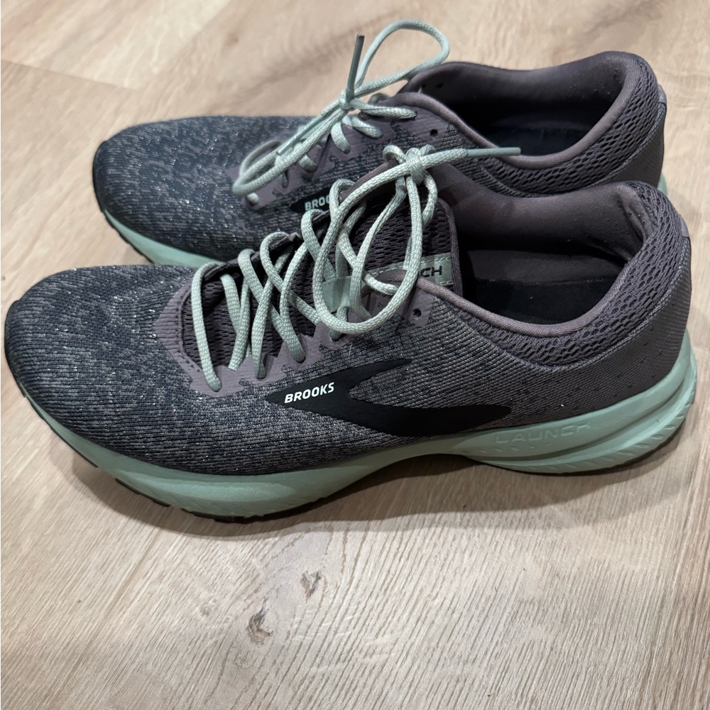 Brooks Charcoal and Mint Athletic Shoes